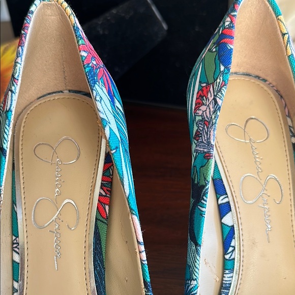 Jessica Simpson size 6, Floral Print Women's Stiletto Heels - Picture 8 of 16